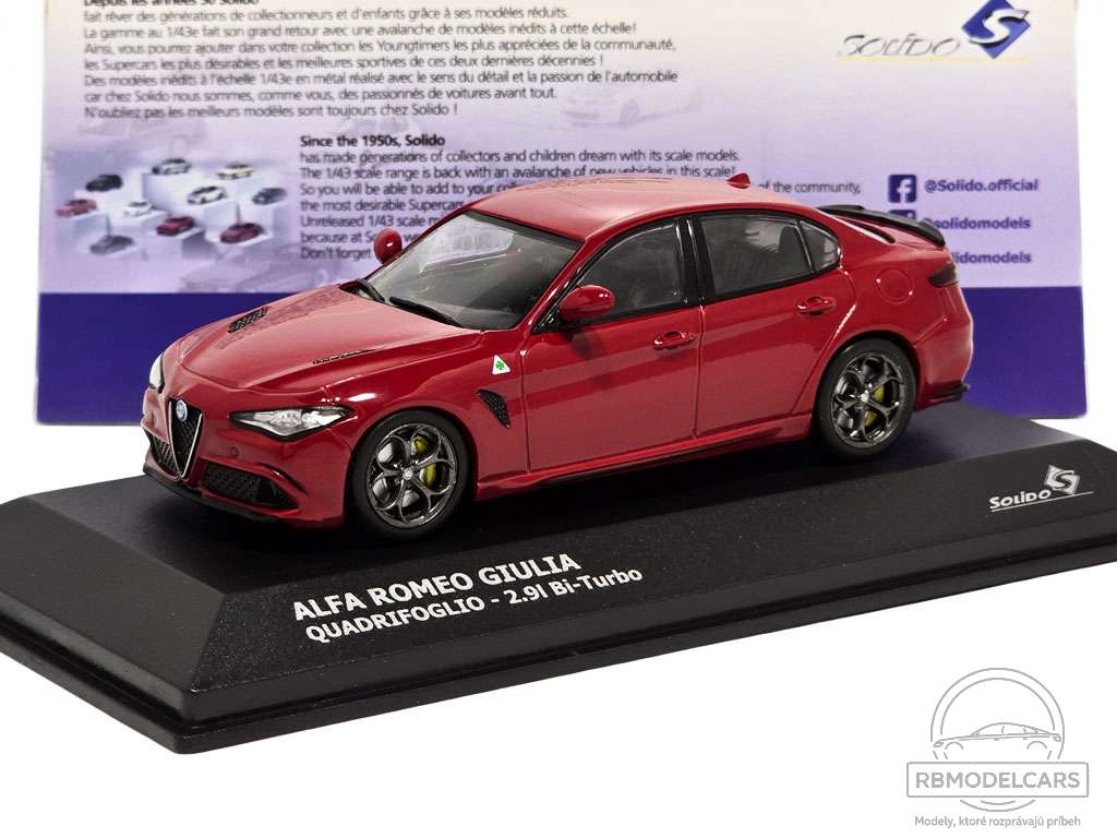 ALFA ROMEO GIULIA QUADRIFOGLIO 2019 - SOLIDO
