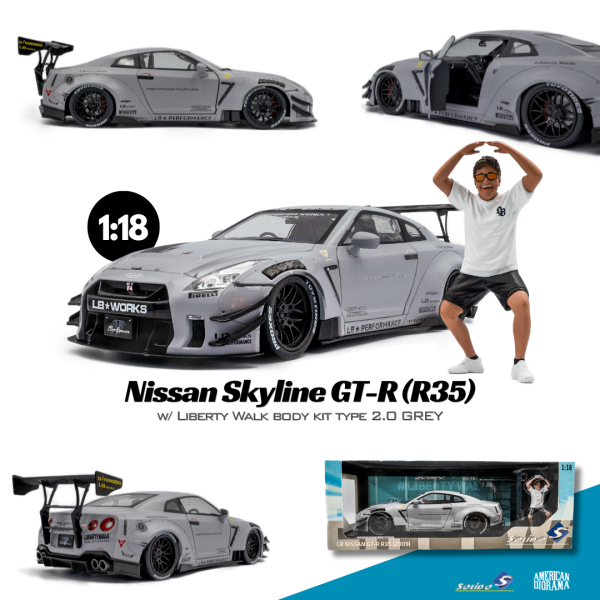 NISSAN GT-R (R35) LIBERTY WALK - SOLIDO / AMERICAN DIORAMA